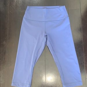 Cropped periwinkle lululemon leggings